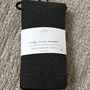 LOFT Charcoal Basic Opaque Tights